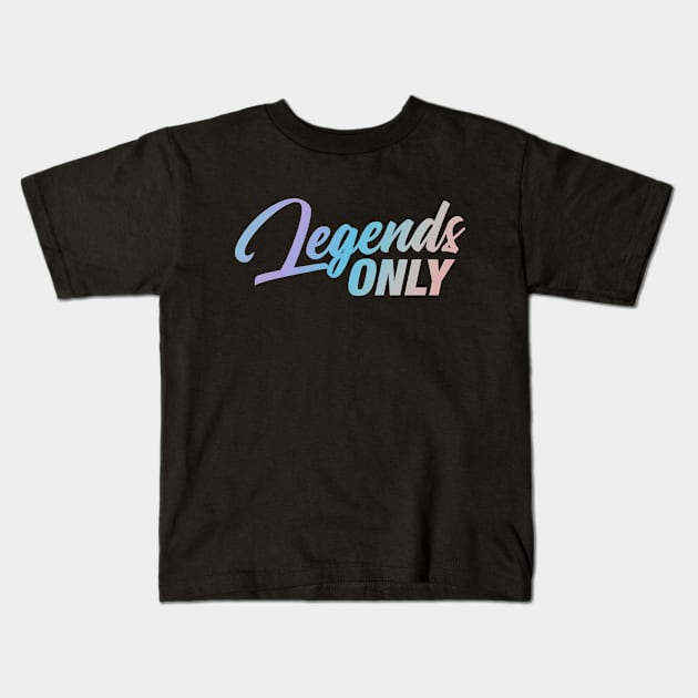 Legends Only Podcast Logo (Cotton Candy) Kids T-Shirt by Legends Only Podcast